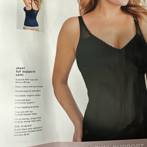 Ruby Ribbon Lace Full Support Cami - Picture 3 of 3